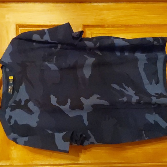 POLO RAL0H LAUREN POCKET CAMO TSHIRT SIZE XL..BLUE GRAY N BLK - Picture 1 of 3